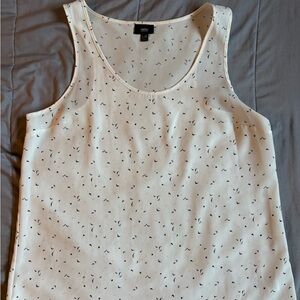Mossimo Supply Co. White Patterned Tank Top